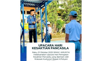Upacara Bendera Peringatan Hari Kesaktian Pancasila di SMAN 1 Amuntai