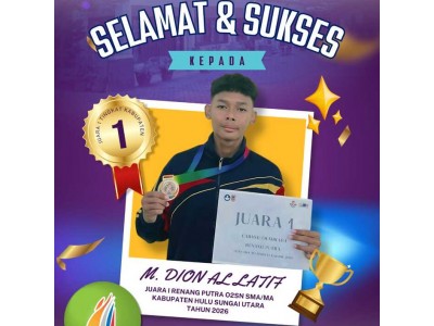 Juara 1 Renang Putra SMA Kabupaten HSU