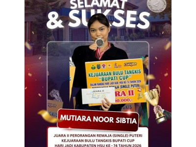 Juara II Bulu Tangkis