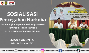 Sosialisasi Pencegahan Narkoba di SMAN 1 Amuntai