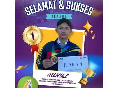 Juara 1 Pencak Silat Putra SMA Kabupaten HSU