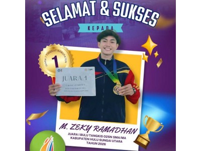 Juara 1 Bulu Tangkis Putra SMA Kabupaten HSU