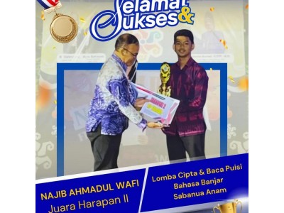 Juara Lomba Cipta dan Baca Puisi Bahasa Banjar Sabanua Anam