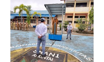 Upacara Bendera Senin, 4 Agustus 2025: Penguatan Disiplin dan Pembiasaan Ibadah di SMAN 1 Amuntai