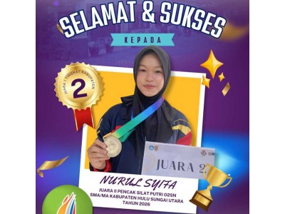 Juara 2 Pencak Silat Putri SMA Kabupaten HSU