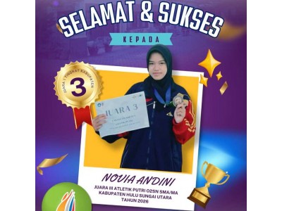 Juara 3 Atletik Putri SMA Kabupaten HSU